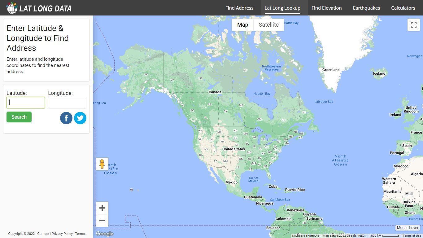 Enter Latitude & Longitude to Find Address